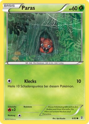 Paras-6-83-Generationen-Pokémon-Karte-Deutsch