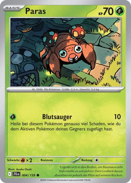 Paras-JTG-DE-004-159-Karmesin-Purpur-Reisegefährten-Pokémon-Karte-Deutsch
