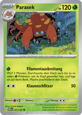 Parasek_047-165-Pokémon-Karmesin-Purpur-151-MEW-DE-Pokémon-Karte-Karten-Deutsch