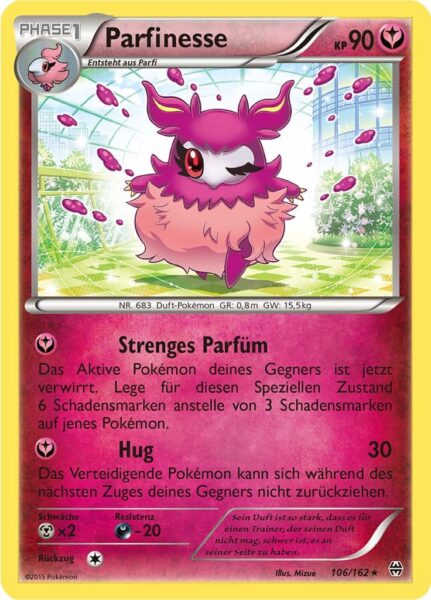 Parfinesse-106-162-XY-TURBOstart-Pokémon-Karte-Deutsch