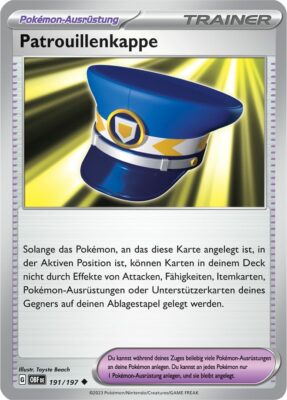 Patrouillenkappe_191-197_OBF_Obsidianflammen_Obsidian-Flames_Pokémon-Karte_Deutsch