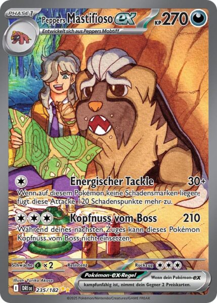 Peppers-Mastifioso-ex-235-182-Ewige-Rivalen-Special-Illustration-Rare-Pokémon-Karte-Karmesin-Purpur-Deutsch