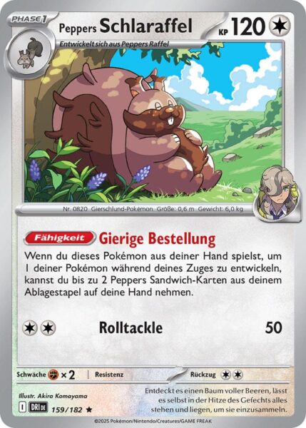 Peppers-Schlaraffel-159-182-Ewige-Rivalen-Pokémon-Karte-Karmesin-Purpur-Deutsch
