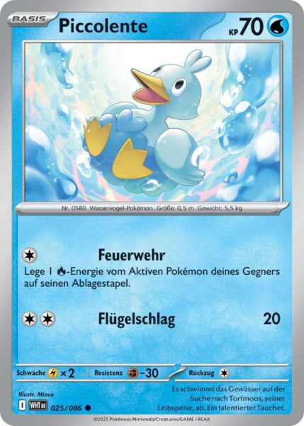 Piccolente-025-086-WHT-DE-Weiße-Flammen-Pokémon-Karte-Karmesin-Purpur-Deutsch