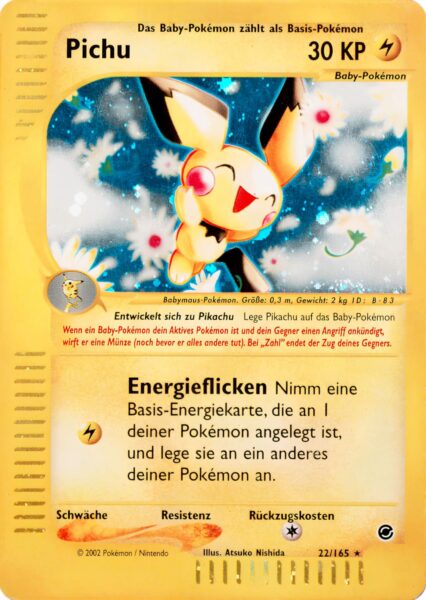 Pichu-22-165-Expedition-Holo-Baby-Pokémon-Karte-Deutsch-TCG-Sammelkartenspiel-2002