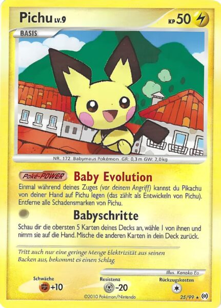 Pichu-25-99-Platin-Arceus-Baby-Pokémon-Karte-Deutsch-TCG-Sammelkartenspiel