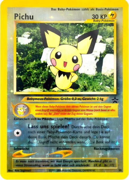 Pichu-35-Wizards-Black-Star-Promo-Holo-Baby-Pokemon-Karte-Deutsch