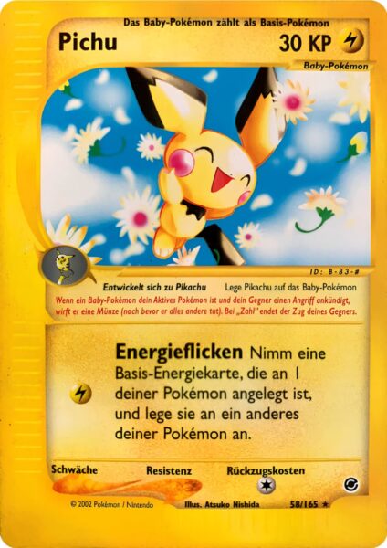 Pichu-58-165-Expedition-Baby-Pokémon-Karte-Deutsch-TCG-Sammelkartenspiel-2002