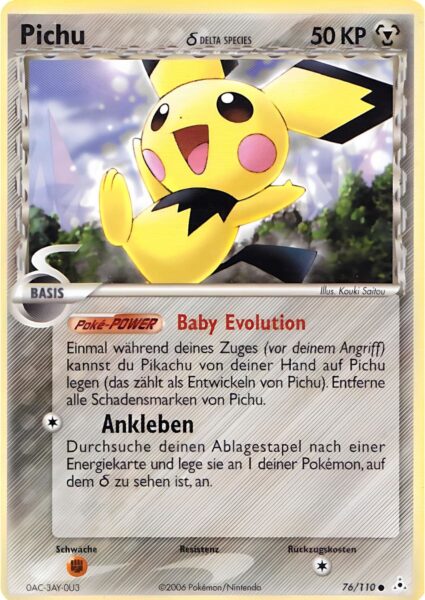 Pichu-Delta-Species-76-110-EX-Holon-Phantoms-Baby-Pokémon-Karte-Deutsch