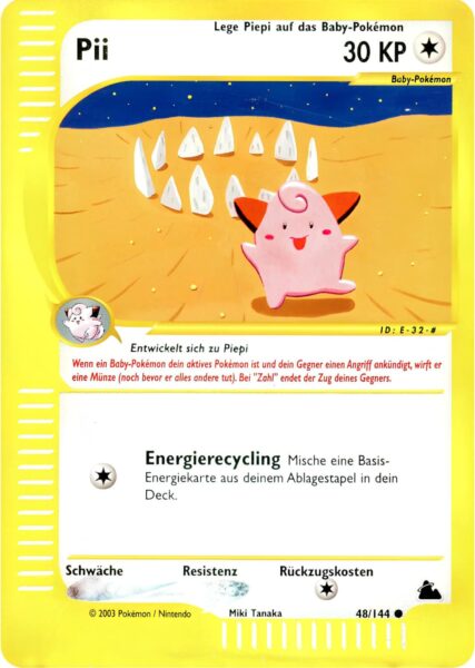 Pii-48-144-Skyridge-Baby-Pokémon-Karte-Deutsch-TCG-Sammelkartenspiel-2003