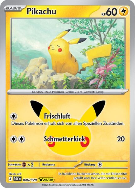 Pikachu-046-128-24-30-Jahre-Jubiläum-30th-Celebration-Pokémon-Karte-Deutsch