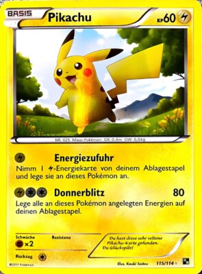 Pikachu-115-114-Schwarz-Weiss-Secret-Rare-Holo-Pokémon-Karte-2011