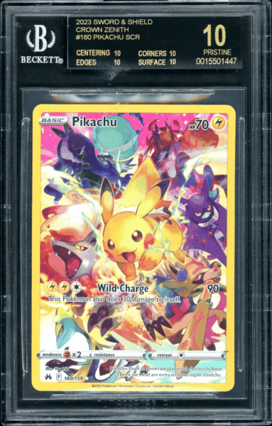 Pikachu-160-159-Crown-Zenith-Pokémon-Karte-BGS-10-Black-Label-Englisch