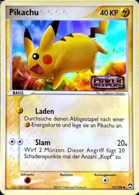 Pikachu-57-108-EX-Power-Keepers-2007-Reverse-Holo-Pokémon-Karte