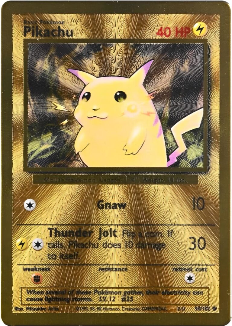 Pikachu-58-102-Celebrations-Metallkarte-Promo-Karte-Gold-TCG-Sammelkartenspiel