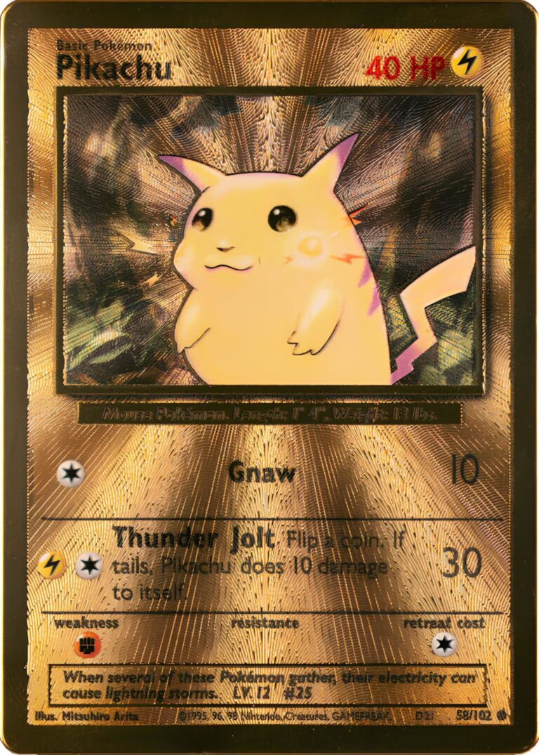 Pikachu-58-102-Gold-Metall-Celebrations-Promo-Pokémon-Karte