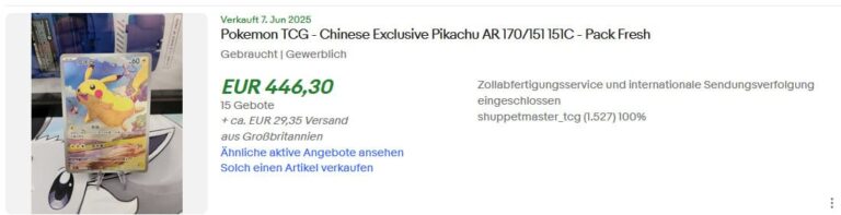 Pikachu-Chinese-170-Collect-151-Pokémon-Karte-Wert-Preis-Juni-2025