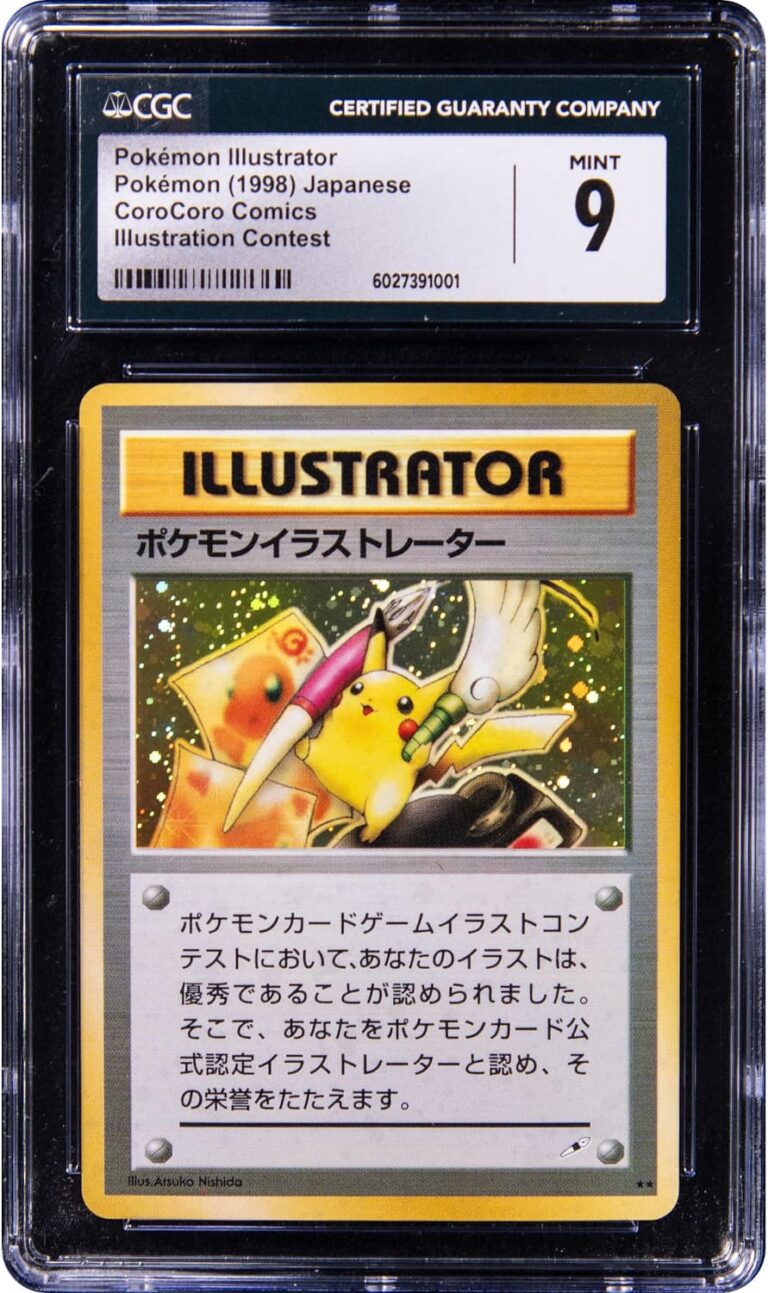 Pikachu-Illustrator-CoroCoro-Comics-Pokémon-Promo-Karte-1998-TCG-Sammelkartenspiel-CGC-9