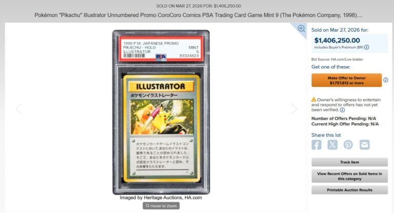 Pikachu-Illustrator-Promo-Pokémon-Karte-PSA-9-Wert-Preis-März-2026-neu
