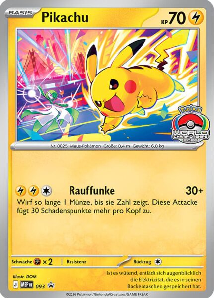 Pikachu-MEP-093-World-Championships-Weltmeisterschaften-2026-Promo-Pokémon-Karte-Deutsch