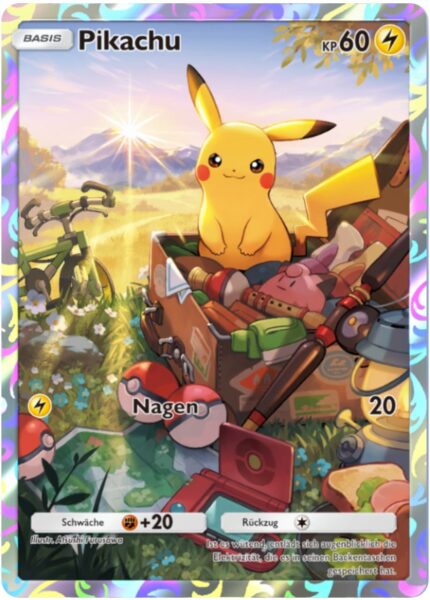 Pikachu-Pokémon-TCG-Sammelkartenspiel-Pocket-Unschlagbare-Gene-Digitale-Full-Art-Promo-Karte