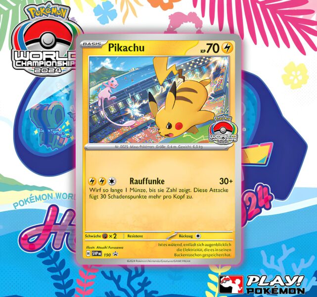 Pikachu-SVP-190-World-Championships-Weltmeisterschaften-2024-Promokarte-Pokémon-Karte-Deutsch