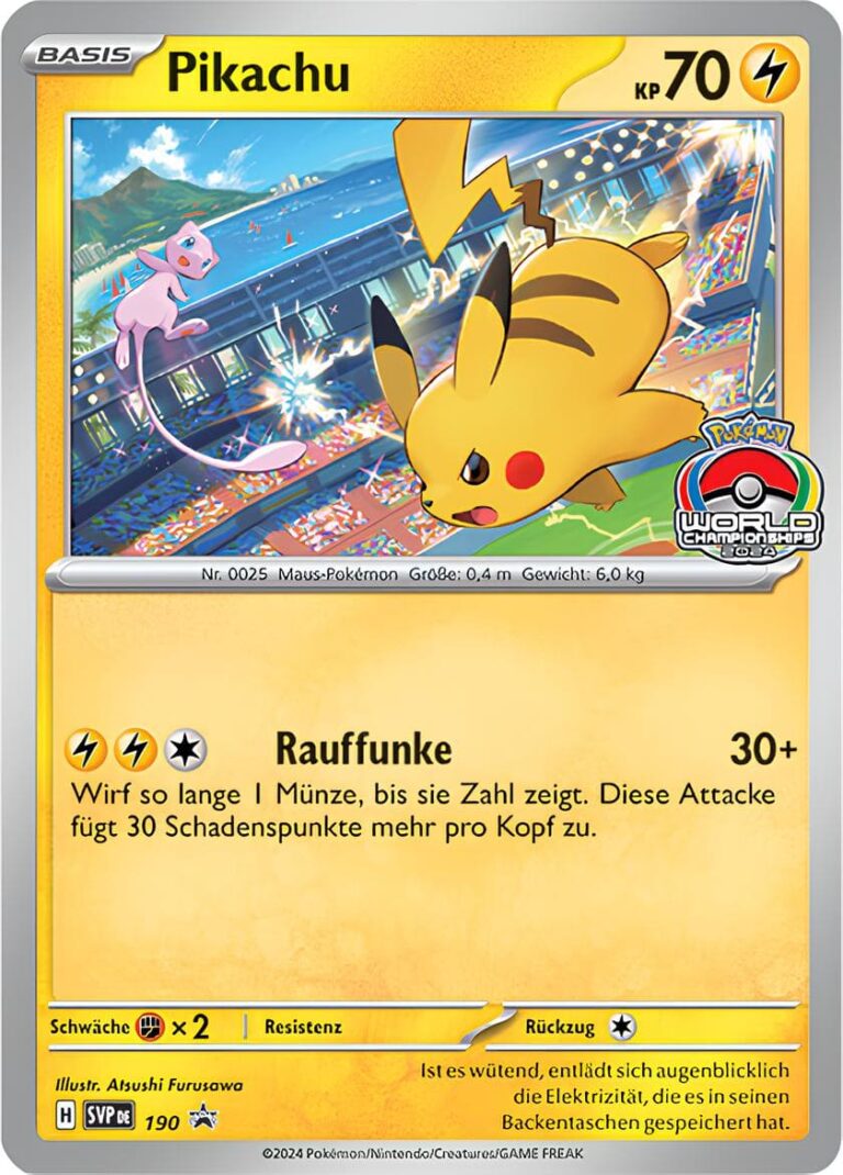 Pikachu-SVP-DE-190-World-Championships-Weltmeisterschaften-2024-Promokarte-Pokémon-Karte-Deutsch)