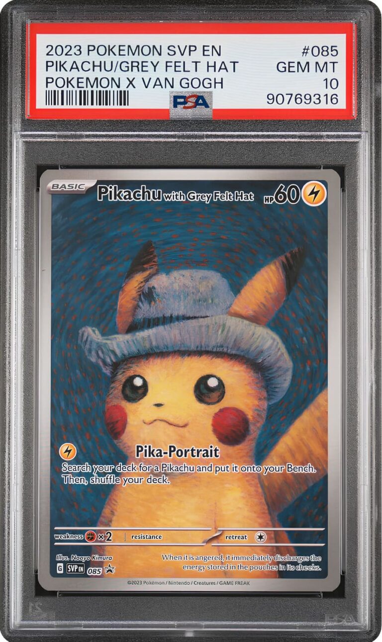Pikachu-With-Grey-Felt-Hat-SVP-085-Promo-Pokemon-Karte-Van-Gogh-PSA-10