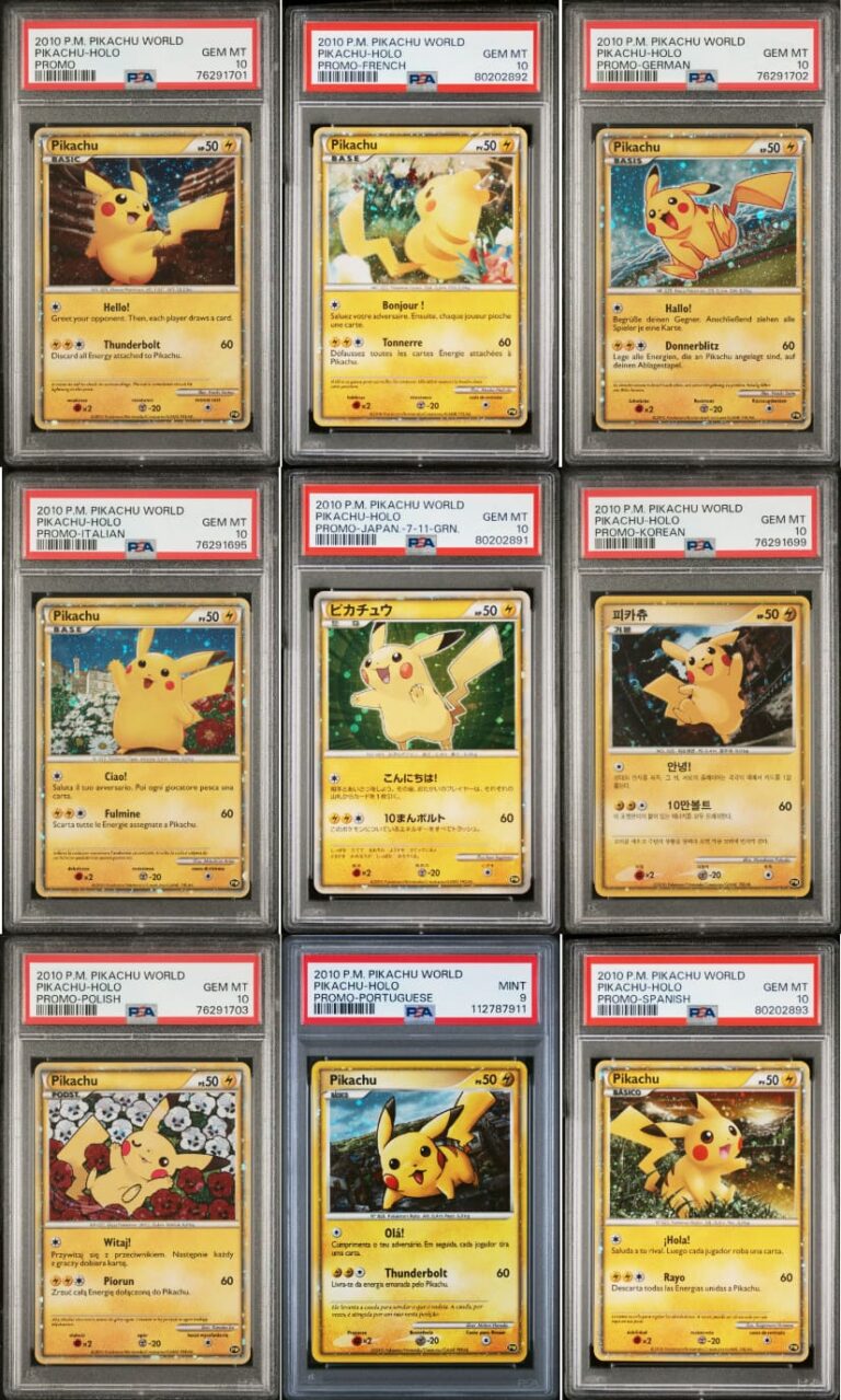 Pikachu-World-Collection-Pokémon-Karte-PSA-9-Set