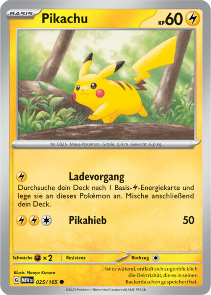 Pikachu_025-165-Pokémon-Karmesin-Purpur-151-MEW-DE-Pokémon-Karte-Karten-Deutsch