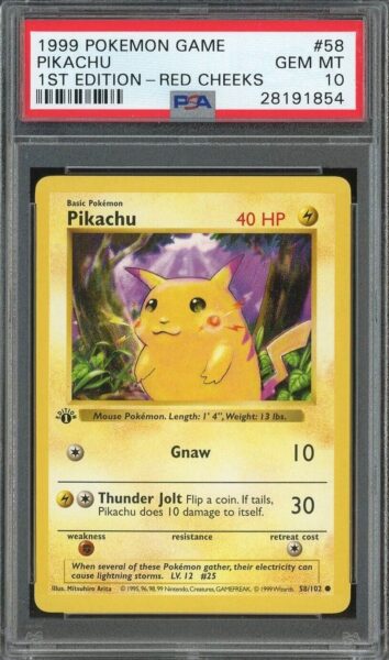 Pikachu_58-102_Base-Set_1st-Edition_Pokémon-Karte_PSA-10