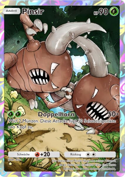 Pinsir-229-Pokémon-TCG-Sammelkartenspiel-Pocket-Unschlagbare-Gene-Full-Art-Digitale-Karte