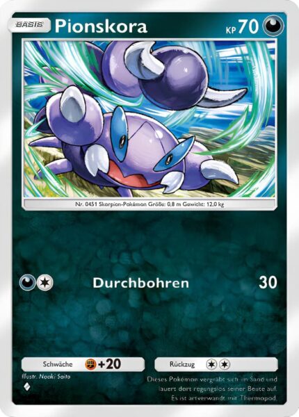 Pionskora-105-207-Kollision-von-Raum-und-Zeit-Pokémon-TCG-Sammelkartenspiel-Pocket-Karte