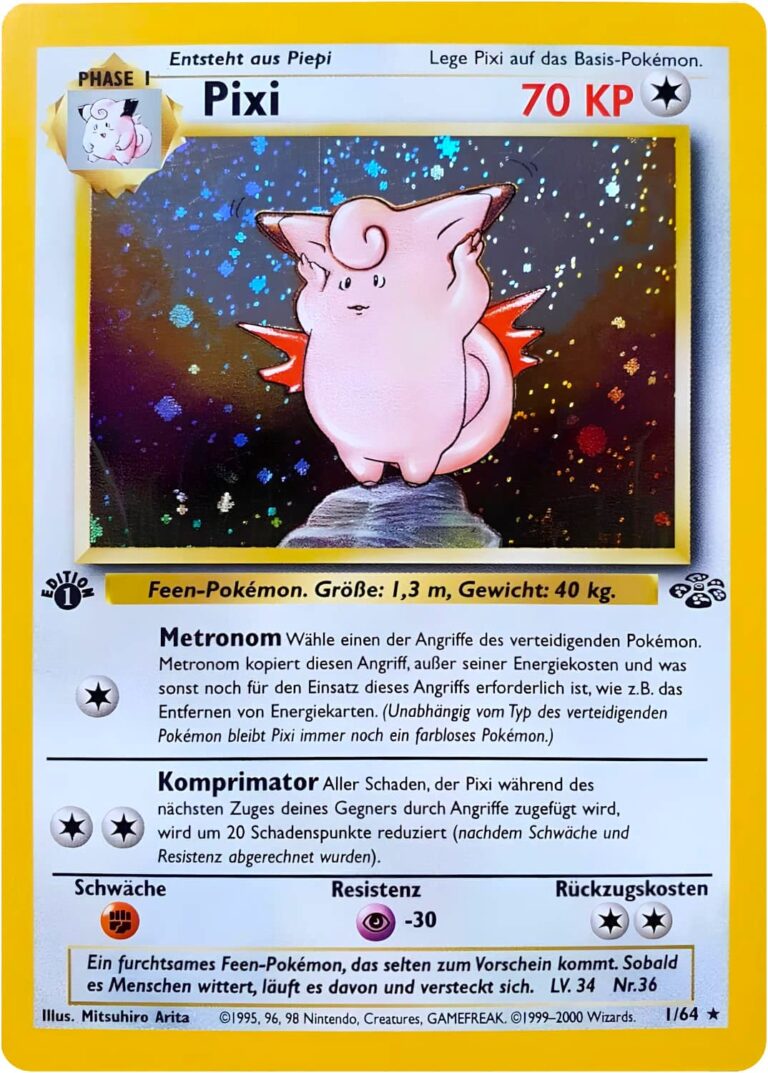 Pixi-1-64-1st-Edition-Dschungel-Holo-Pokemon-Karte-Deutsch-1999