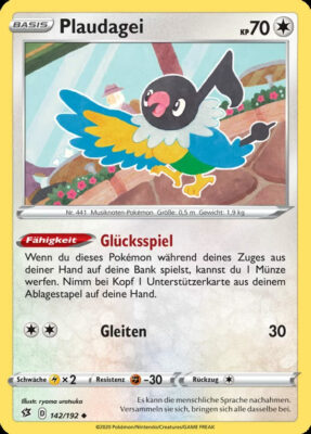 Plaudagei-142-Clash-der-Rebellen-Pokémon-Karte