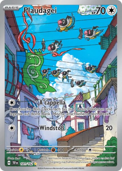 Plaudagei_181-162_TEF-DE_Gewalten-der-Zeit_Temporal-Forces_Illustration-Rare_Pokémon-Karte_Deutsch_TCG_Sammelkartenspiel