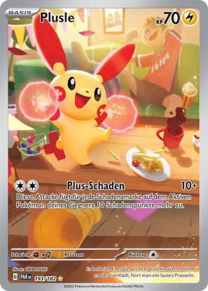 Plusle-193-182-Karmesin-Purpur-Paradoxrift-Illustration-Rare-Pokémon-Karte