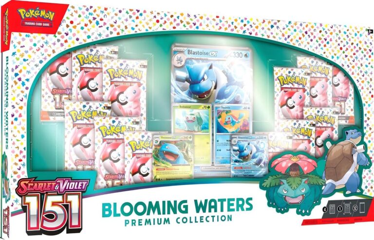 Pokemon-151-Blooming-Waters-Premium-Collection-Kollektion-Box-Karmesin-Purpur-TCG