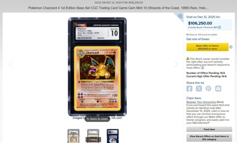 Pokémon-1st-Edition-Charizard-Glurak-Karte-Base-Set-CGC-10-Rekordpreis-Wert-2025-1