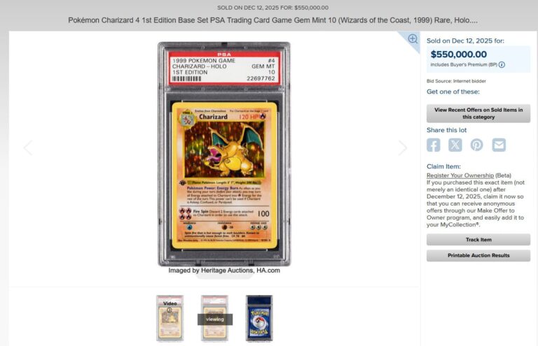 Pokémon-1st-Edition-Charizard-Glurak-Karte-Base-Set-PSA-10-Rekordpreis-Wert-2025-1