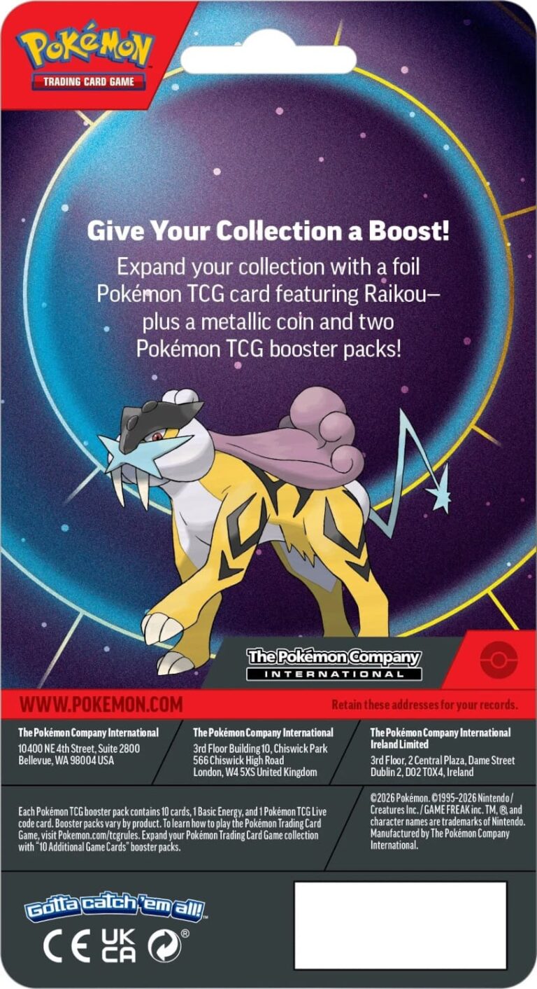 Pokémon-2-Pack-Checklande-Booster-Blister-Raikou-2026-TCG-Sammelkartenspiel-Englisch-1