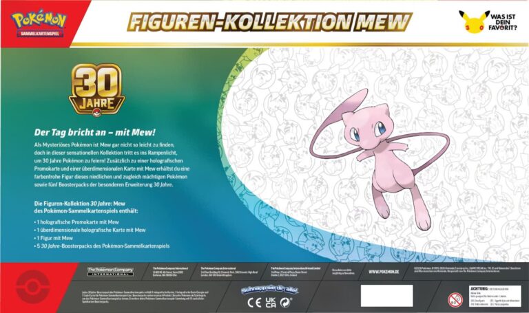Pokémon-30-Jahre-30th-Celebration-Figuren-Kollektion-Mew-Deutsch-TCG-Jubiläum-2