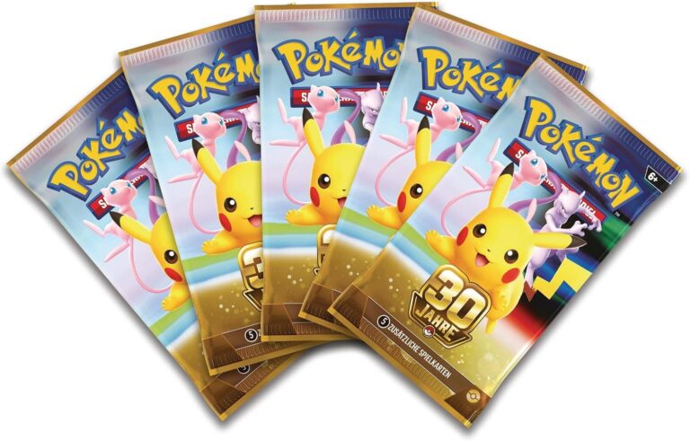 Pokémon-30-Jahre-30th-Celebration-Figuren-Kollektion-Mew-Mewtu-Booster-Packs