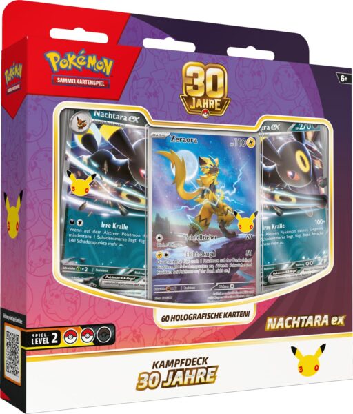 Pokémon-30-Jahre-30th-Celebration-Kampfdeck-Nachtara-ex-Deutsch-TCG-Jubiläum