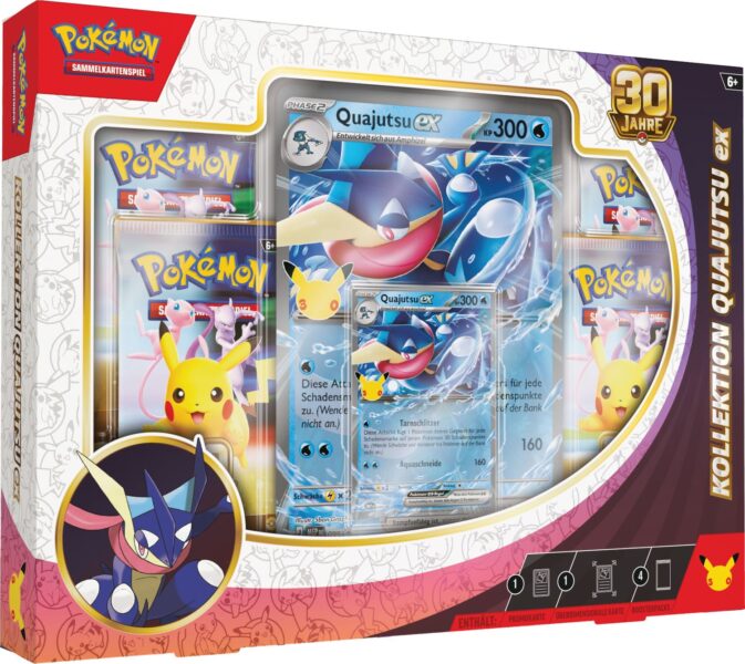 Pokémon-30-Jahre-30th-Celebration-Kollektion-Quajutsu-ex-Deutsch-TCG-Jubiläum
