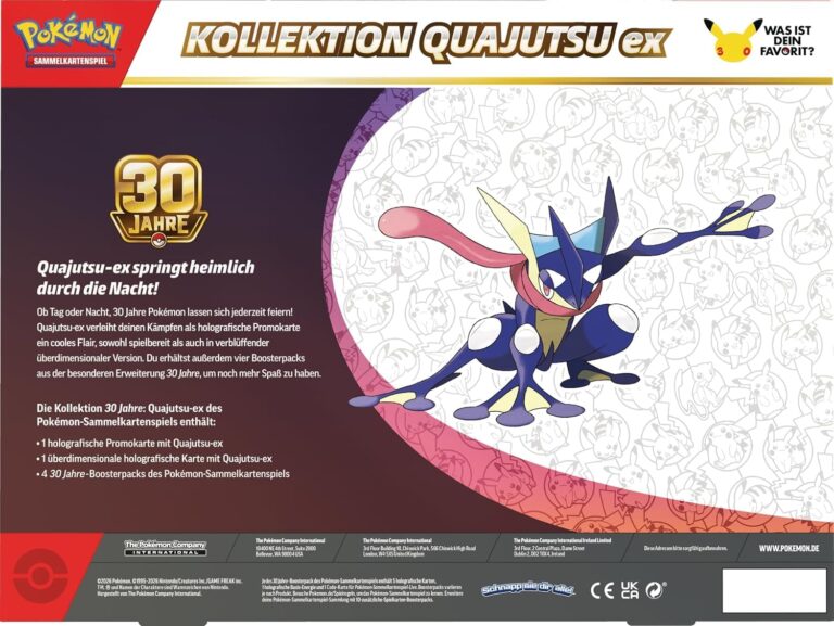 Pokémon-30-Jahre-30th-Celebration-Kollektion-Quajutsu-ex-Deutsch-TCG-Jubiläum-Back