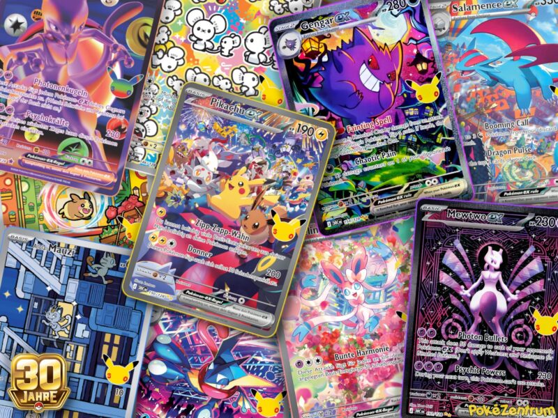 Pokemon-30-Jahre-30th-Celebration-Secret-Illustration-Rare-Full-Art-Karten-Galerie-Liste-Übersicht-neu