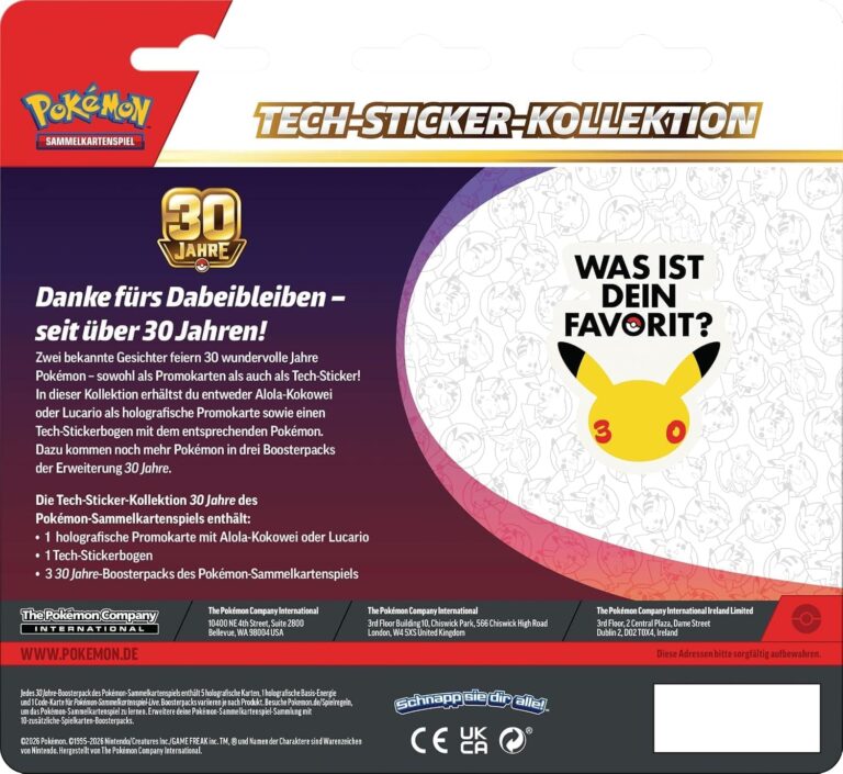 Pokémon-30-Jahre-30th-Celebration-Tech-Sticker-Kollektion-Lucario-Deutsch-TCG-Jubiläum-1