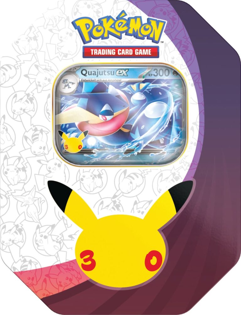 Pokémon-30-Jahre-30th-Celebration-Tin-Box-Quajutsu-ex-Deutsch-TCG-Jubiläum