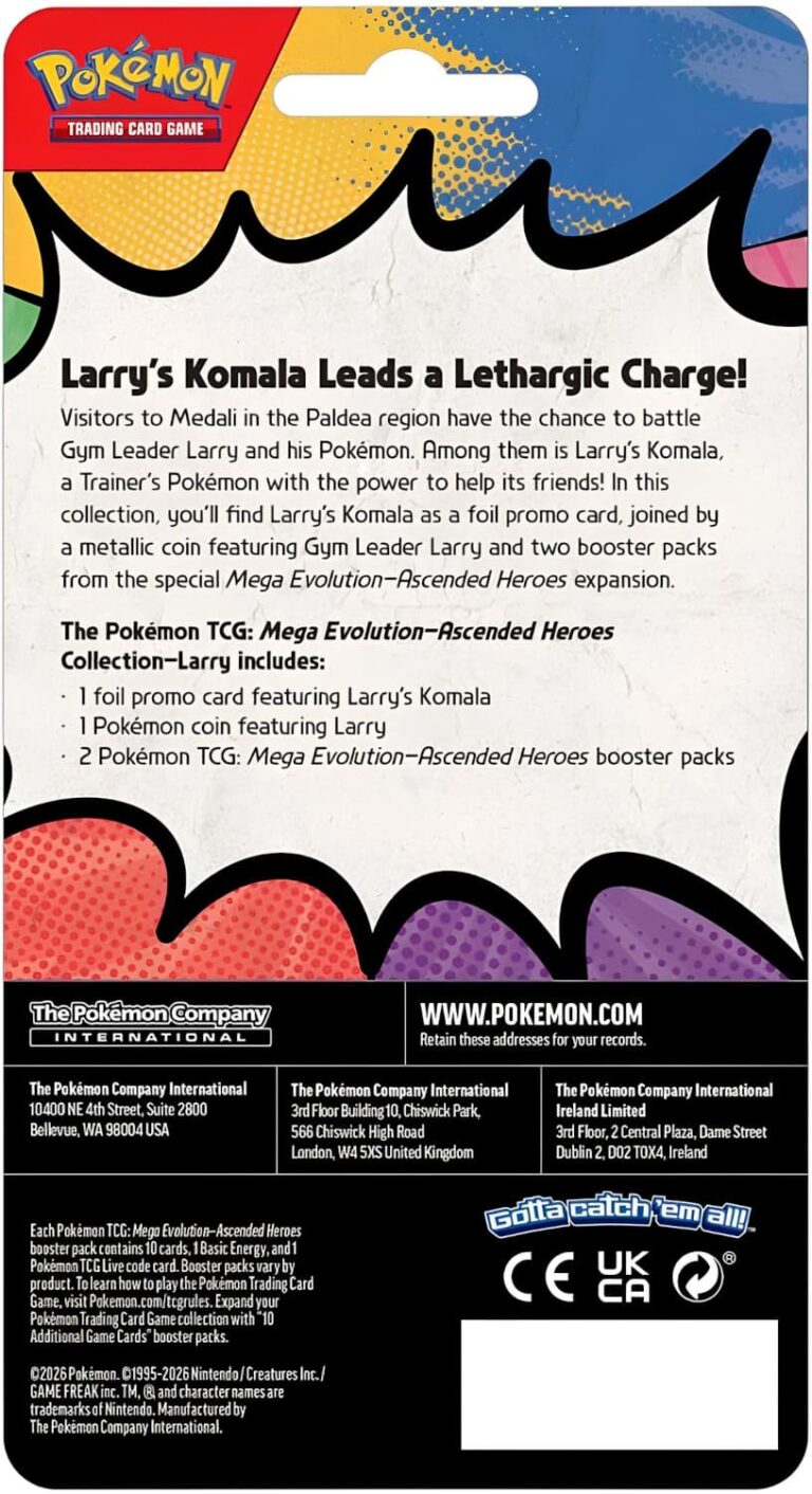 Pokémon-Ascended-Heroes-Erhabene-Helden-2-Pack-Checklane-Booster-Blister-Larrys-Komala-Englisch-1